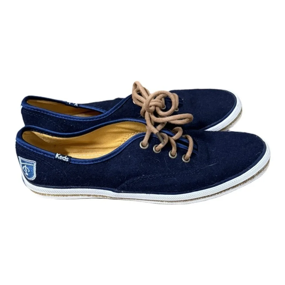 Keds Taylor Swift Navy Slip On Wool Canvas Sneakers Size 7.5 Limited Release